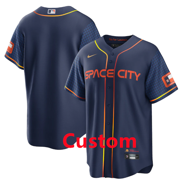 Custom Youth Houston Astros 2022 Navy City Connect Stitched Jersey