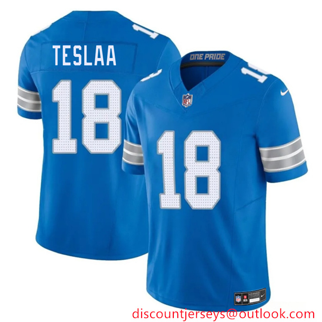 Youth Detroit Lions #18 Isaac TeSlaa Blue 2025 Draft F.U.S.E. Vapor Limited Stitched Jersey Youth Detroit Lions #18 Isaac TeSlaa Blue 2025 Draft F.U.S.E. Vapor Limited Stitched Jersey