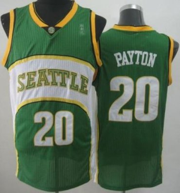 Seattle SuperSonics 20 Gary Payton Green Throwback Revolution 30 NBA Basketball Jerseys