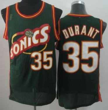 Seattle Supersonic 35 Kevin Durant Green Revolution 30 NBA Basketball Jerseys