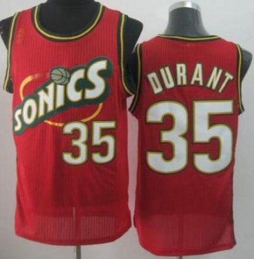 Seattle Supersonic 35 Kevin Durant Red Revolution 30 NBA Basketball Jerseys