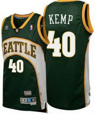 Seattle SuperSonics Shawn Kemp 40# Throwback Swingman Jerseys