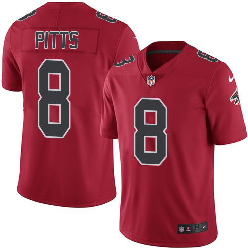 Youth Nike Falcons #8 Kyle Pitts Red Youth Stitched NFL Limited Rush Jersey Youth Nike Falcons #8 Kyle Pitts Red Youth Stitched NFL Limited Rush Jersey