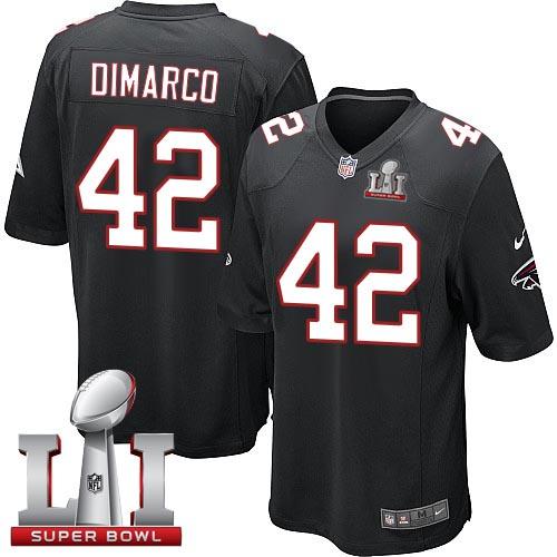 Nike Falcons #42 Patrick DiMarco Black Alternate Super Bowl LI 51 Youth Stitched NFL Elite Jersey Nike Falcons #42 Patrick DiMarco Black Alternate Super Bowl LI 51 Youth Stitched NFL Elite Jersey