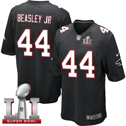 Nike Falcons #44 Vic Beasley Jr Black Alternate Super Bowl LI 51 Youth Stitched NFL Elite Jersey Nike Falcons #44 Vic Beasley Jr Black Alternate Super Bowl LI 51 Youth Stitched NFL Elite Jersey