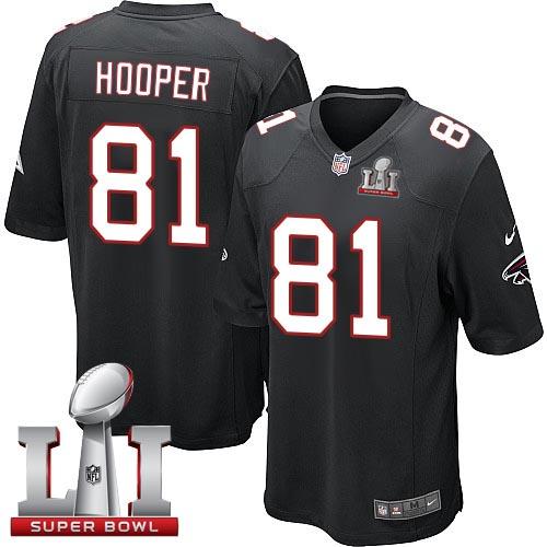 Nike Falcons #81 Austin Hooper Black Alternate Super Bowl LI 51 Youth Stitched NFL Elite Jersey Nike Falcons #81 Austin Hooper Black Alternate Super Bowl LI 51 Youth Stitched NFL Elite Jersey