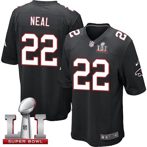 Nike Falcons #22 Keanu Neal Black Alternate Super Bowl LI 51 Youth Stitched NFL Elite Jersey Nike Falcons #22 Keanu Neal Black Alternate Super Bowl LI 51 Youth Stitched NFL Elite Jersey