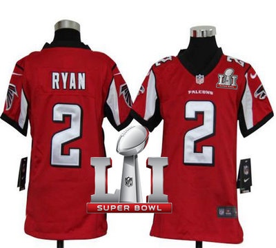 Nike Falcons #2 Matt Ryan Red Team Color Super Bowl LI 51 Youth Stitched NFL Elite Jersey Nike Falcons #2 Matt Ryan Red Team Color Super Bowl LI 51 Youth Stitched NFL Elite Jersey