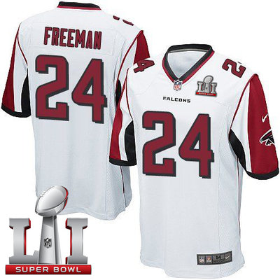 Nike Falcons #24 Devonta Freeman White Super Bowl LI 51 Youth Stitched NFL Elite Jersey Nike Falcons #24 Devonta Freeman White Super Bowl LI 51 Youth Stitched NFL Elite Jersey