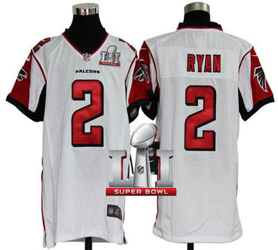 Nike Falcons #2 Matt Ryan White Super Bowl LI 51 Youth Stitched NFL Elite Jersey