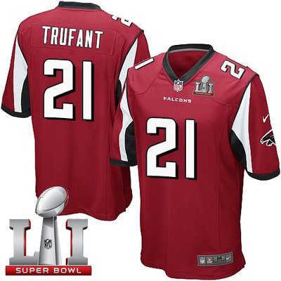 Nike Falcons #21 Desmond Trufant Red Team Color Super Bowl LI 51 Youth Stitched NFL Elite Jersey Nike Falcons #21 Desmond Trufant Red Team Color Super Bowl LI 51 Youth Stitched NFL Elite Jersey