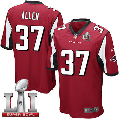 Nike Falcons #37 Ricardo Allen Red Team Color Super Bowl LI 51 Youth Stitched NFL Elite Jersey Nike Falcons #37 Ricardo Allen Red Team Color Super Bowl LI 51 Youth Stitched NFL Elite Jersey