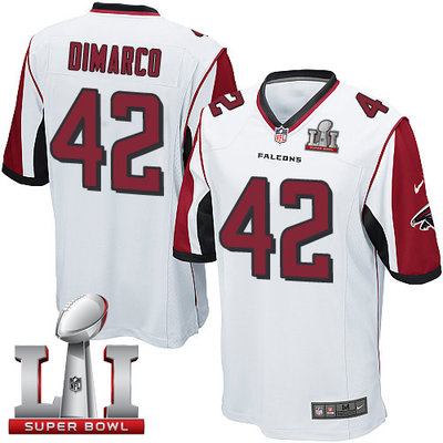 Nike Falcons #42 Patrick DiMarco White Super Bowl LI 51 Youth Stitched NFL Elite Jersey Nike Falcons #42 Patrick DiMarco White Super Bowl LI 51 Youth Stitched NFL Elite Jersey