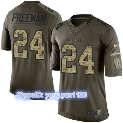 Nike Falcons #24 Devonta Freeman Green Youth Stitched NFL Limited Salute to Service Jersey