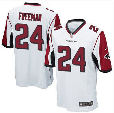 Youth Nike Atlanta Falcons #24 Devonta Freeman White Stitched NFL Elite Jersey
