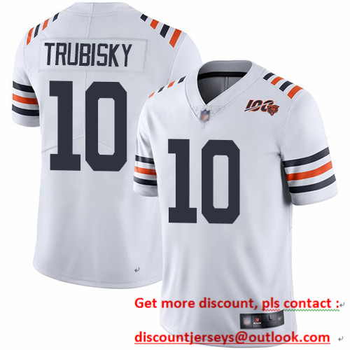 Bears #10 Mitchell Trubisky White Alternate Youth Stitched Football Vapor Untouchable Limited 100th Season Jersey Bears #10 Mitchell Trubisky White Alternate Youth Stitched Football Vapor Untouchable Limited 100th Season Jersey