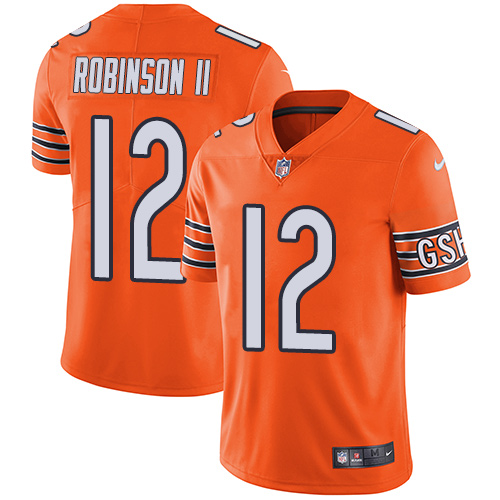 Nike Bears #12 Allen Robinson II Orange Youth Stitched NFL Limited Rush Jersey Nike Bears #12 Allen Robinson II Orange Youth Stitched NFL Limited Rush Jersey