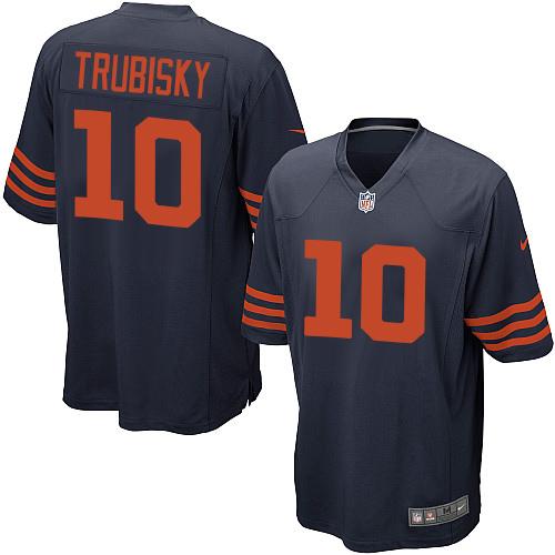 Nike Bears #10 Mitchell Trubisky Navy Blue Alternate Youth Stitched NFL Elite Jersey Nike Bears #10 Mitchell Trubisky Navy Blue Alternate Youth Stitched NFL Elite Jersey