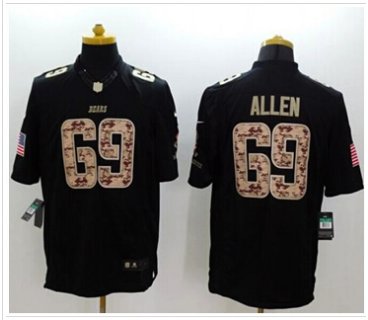 Youth NEW Bears #69 Jared Allen Black NFL Limited Salute to Service jersey