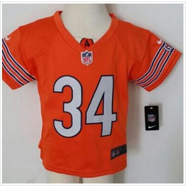 Toddler NEW Bears #34 Walter Payton Orange Stitched NFL Elite Jersey