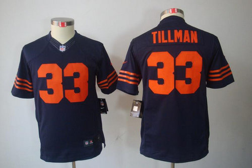 Youth NEW Chicago Bears 33 Charles Tillman Blue Jerseys(orange number) Youth NEW Chicago Bears 33 Charles Tillman Blue Jerseys(orange number)