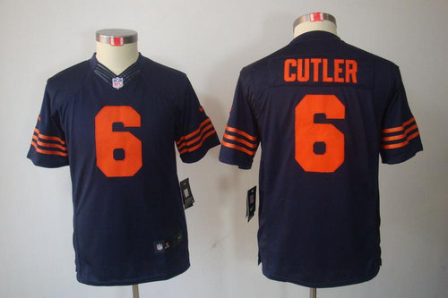 Youth NEW Chicago Bears 6 Jay Cutler Blue Jerseys(orange number)