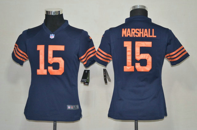 Youth Nike NFL Chicago Bears 15 Brandon Marshall blue throwback Jerseys Youth Nike NFL Chicago Bears 15 Brandon Marshall blue throwback Jerseys