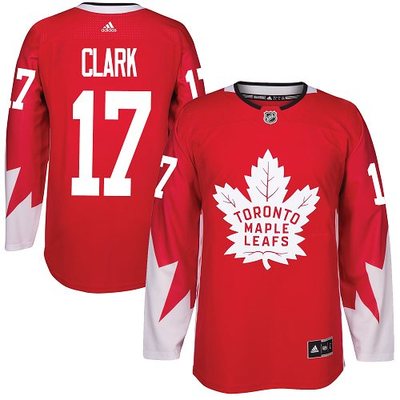 Maple Leafs #17 Wendel Clark Red Alternate Stitched Youth NHL Jersey
