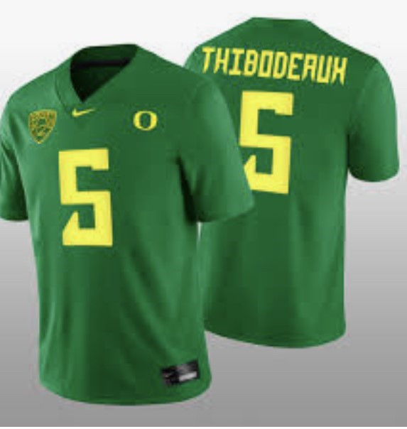 Youth Oregon Duck Green #5 Thiboderuh Jersey