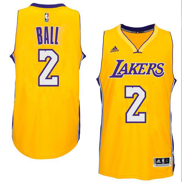 Youth's Los Angeles Lakers Lonzo Ball #2 Yellow Jersey