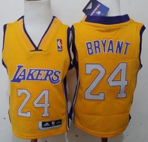 Toddler Lakers #24 Kobe Bryant Gold Stitched NBA Jersey Toddler Lakers #24 Kobe Bryant Gold Stitched NBA Jersey