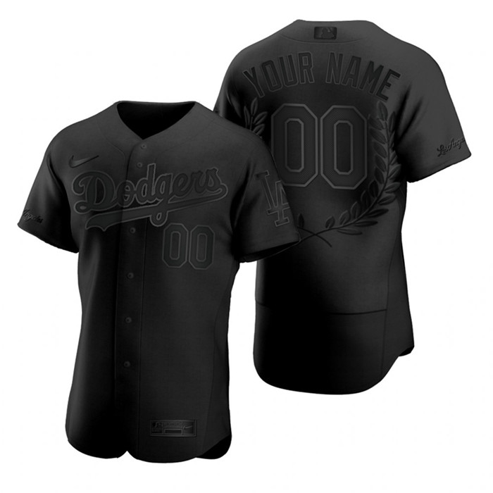 Los Angeles Dodgers Custom Men's Nike Black MLB MVP Limited Player Edition Jersey