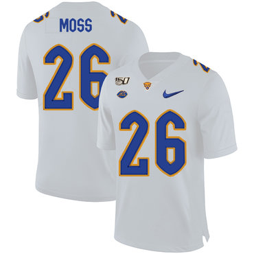 Pittsburgh Panthers 26 Chawntez Moss White 150th Anniversary Patch Nike College Football Jersey