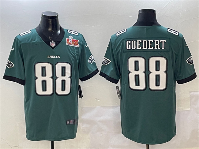 Men's Philadelphia Eagles #88 Dallas Goedert Green 2025 Super Bowl LIX Patch New Vapor Untouchable Limited Stitched Football Jersey Men's Philadelphia Eagles #88 Dallas Goedert Green 2025 Super Bowl LIX Patch New Vapor Untouchable Limited Stitched Football Jersey