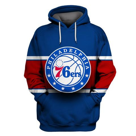 76ers Blue All Stitched Hooded Sweatshirt 76ers Blue All Stitched Hooded Sweatshirt
