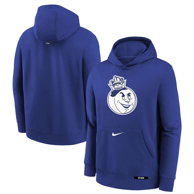 Men's Sacramento Kings Blue 2024 25 City Edition Fleece Club Pullover Hoodie Men's Sacramento Kings Blue 2024 25 City Edition Fleece Club Pullover Hoodie