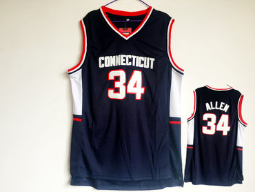 Connecticut Huskies 34 Ray Allen Navy College Basketball Jersey