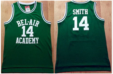 Bel-Air Academy #14 Smith Green Stitched Basketball Jersey