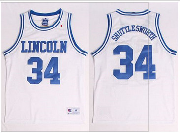 Lincoln He Got Game #34 Jesus Shuttlesworth White Stitched Basketball Jersey