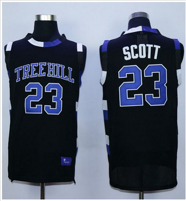 One Tree Hill Ravens #23 Nathan Scott Black Stitched Basketball Jersey