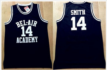 Bel-Air Academy #14 Smith Black Stitched Basketball Jersey