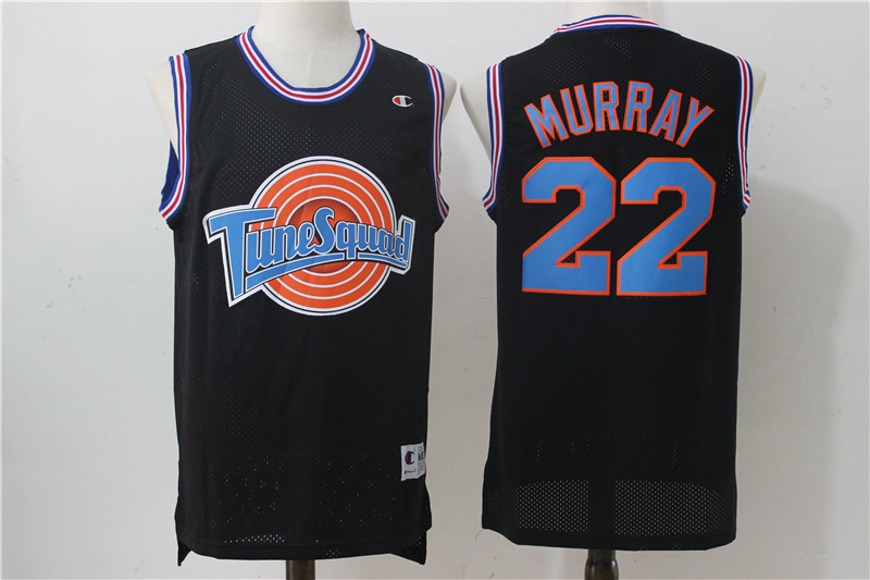 Tune Squad 22 Murray Black Stitched Movie Jersey