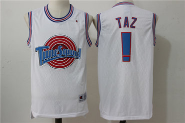 Tune Squad ! Taz White Stitched Movie Jersey