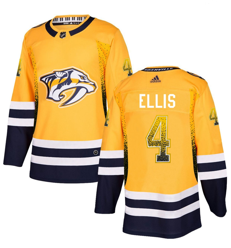 Predators 4 Ryan Ellis Gold Drift Fashion Adidas Jersey