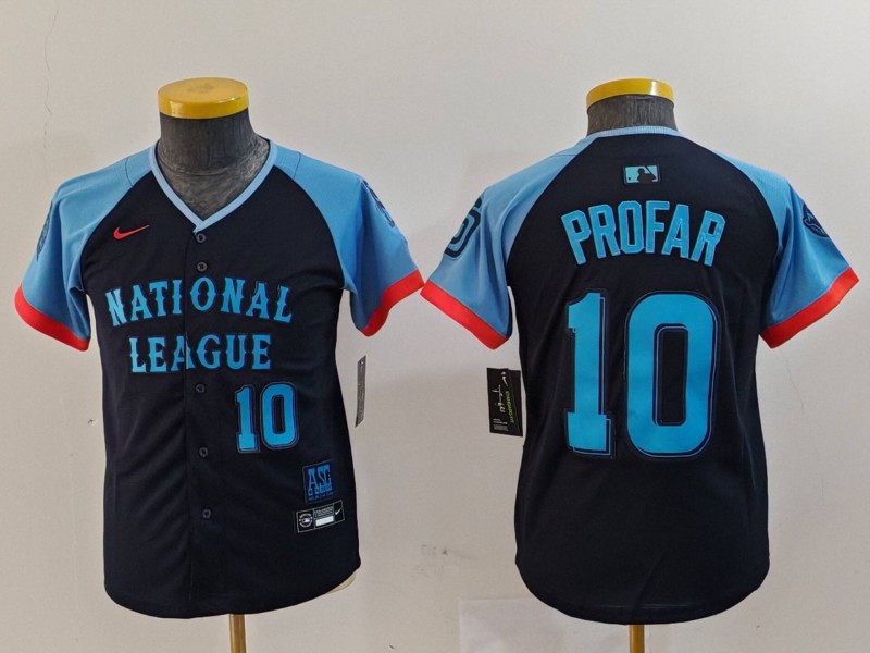 Youth National League #10 Jurickson Profar Navy 2024 All-Star Limited Stitched Baseball Jersey 6 Youth National League #10 Jurickson Profar Navy 2024 All-Star Limited Stitched Baseball Jersey 6