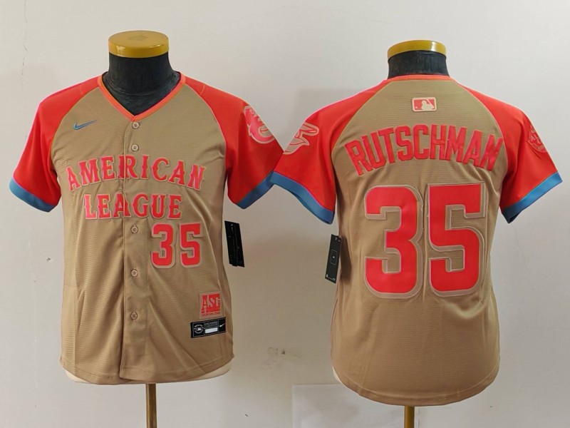 Youth American League #35 Adley Rutschman Cream 2024 All-Star Limited Stitched Jersey 6 Youth American League #35 Adley Rutschman Cream 2024 All-Star Limited Stitched Jersey 6