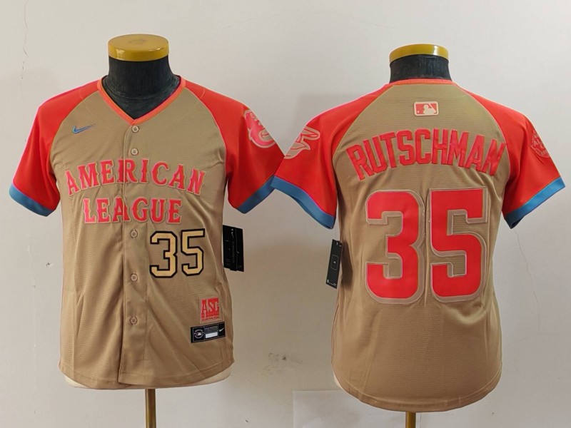 Youth American League #35 Adley Rutschman Cream 2024 All-Star Limited Stitched Jersey 3 Youth American League #35 Adley Rutschman Cream 2024 All-Star Limited Stitched Jersey 3