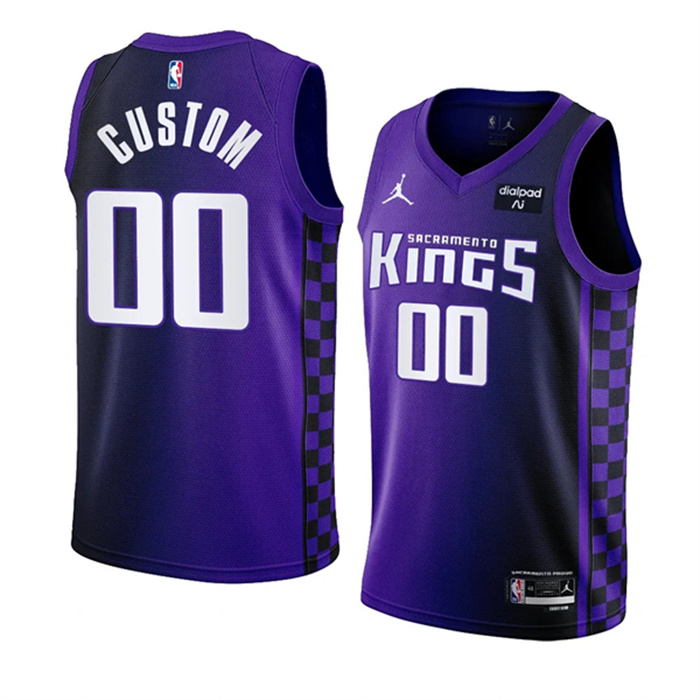 Men's Sacramento Kings Active Player Custom Purple 2023 24 Statement Edition Swingman Stitched Basketball Jersey