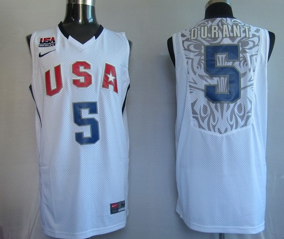 NBA Jersey USA 5# Durant White