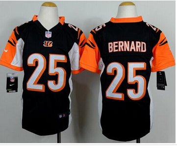 Youth NEW Bengals #25 Giovani Bernard Black Team Color NFL Elite jersey
